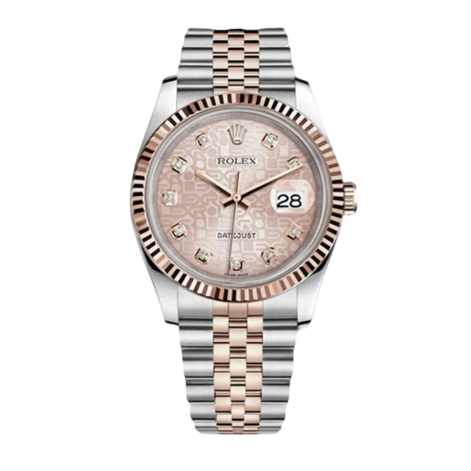 99新 Rolex/劳力士 日志116231/36mm/粉电脑盘/自动机械/单表
