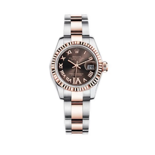 99新 Rolex/劳力士 日志179171/26mm/咖面罗马/自动机械/单表