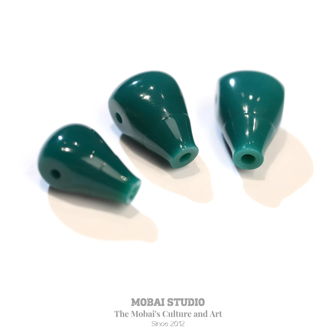 MOBAI默白出品-「高瓷高品原矿松石配饰」绿松石三通配饰