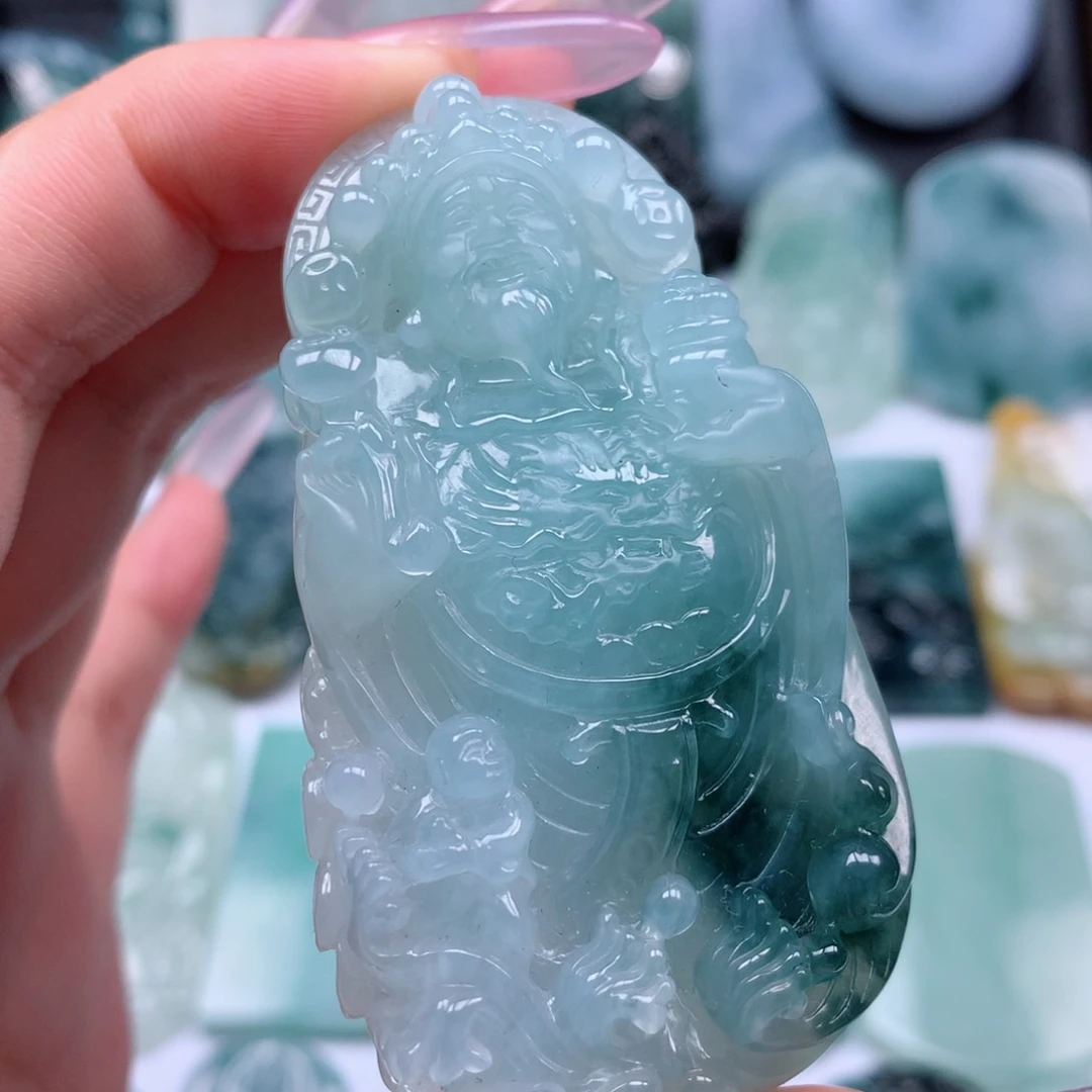 【闪购商品】翡翠颈饰未镶嵌Q****q财神爷