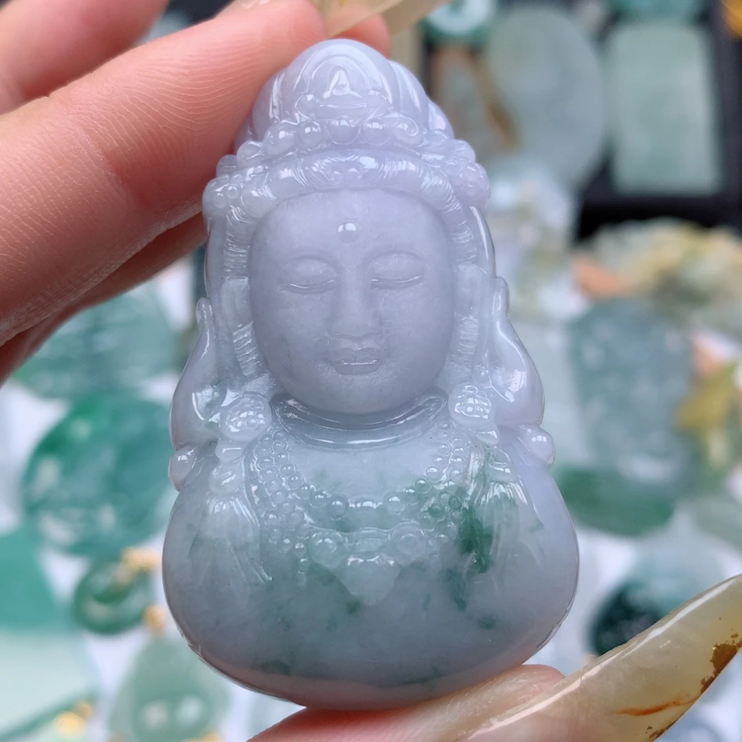 【闪购商品】翡翠颈饰未镶嵌观音头