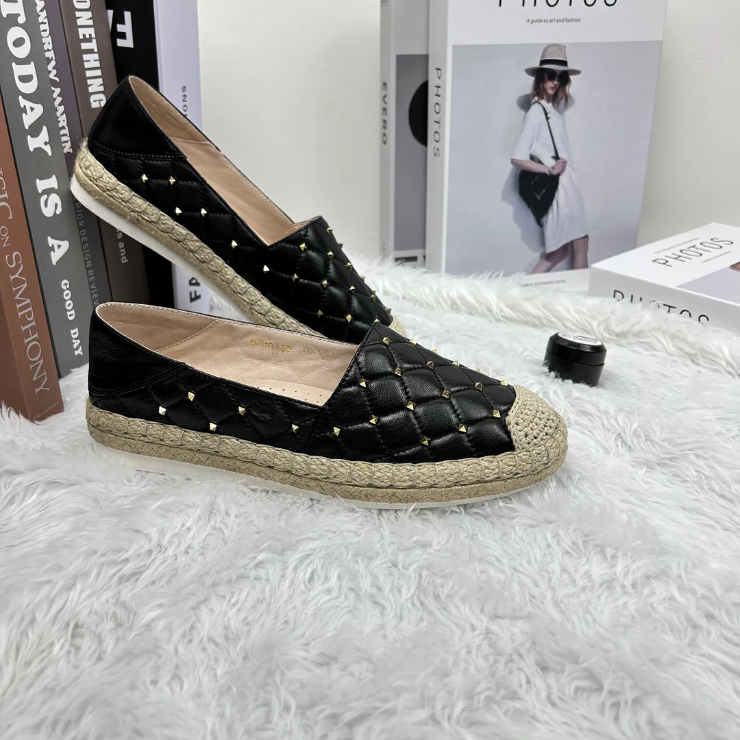 羊皮小香风百搭时尚厚底渔夫鞋