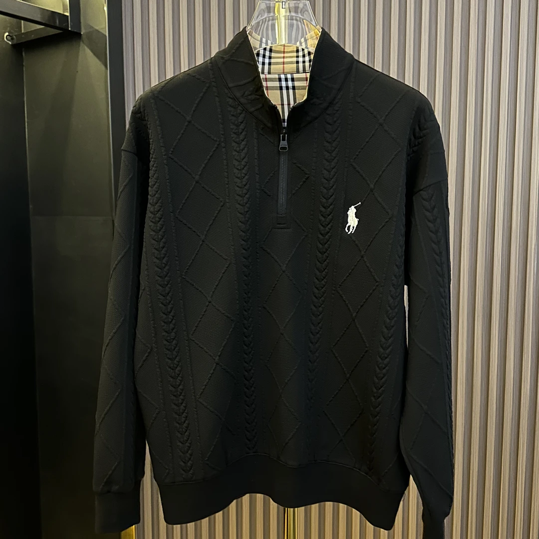 Lf【长袖拉链半高领卫衣】2024商务休闲百搭简约长袖卫衣男女同款