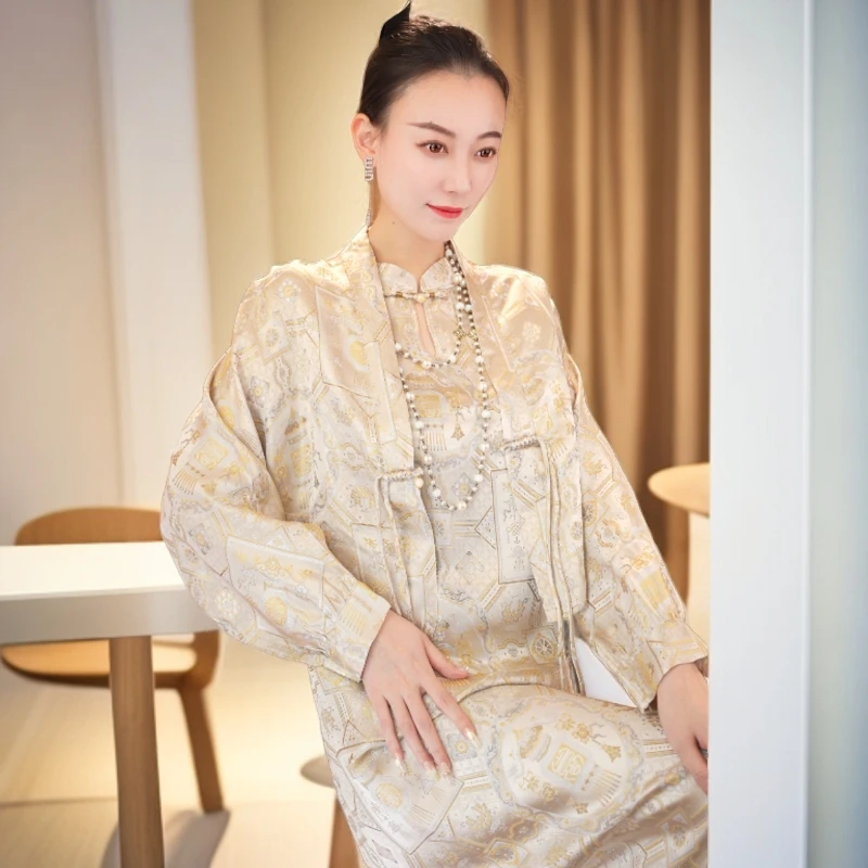 如意八宝｜新中式国风盘扣女装双面穿外套2024B364-夏秋