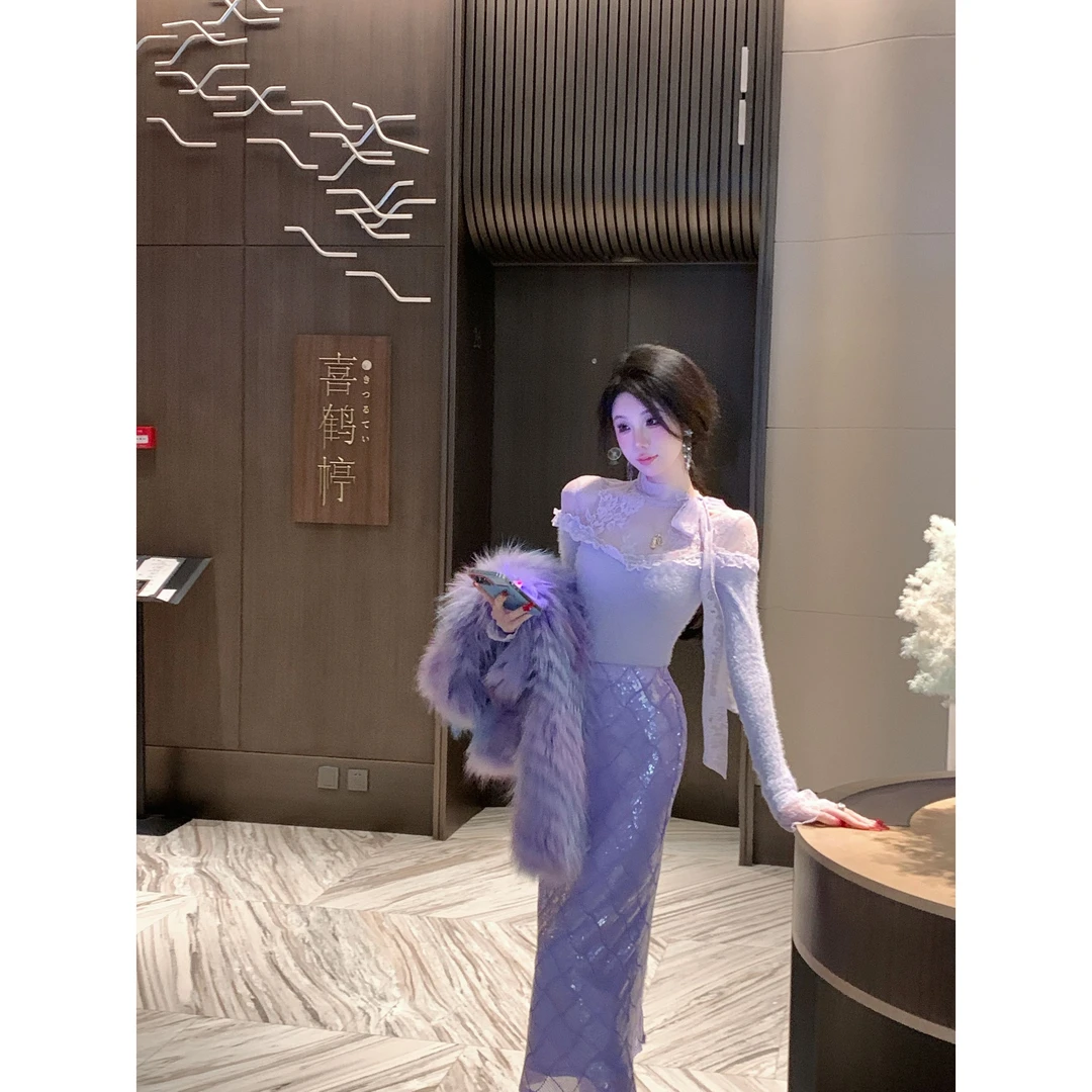 【雅乔定制】美人鱼儿 亮片半身裙DYYK-24102033