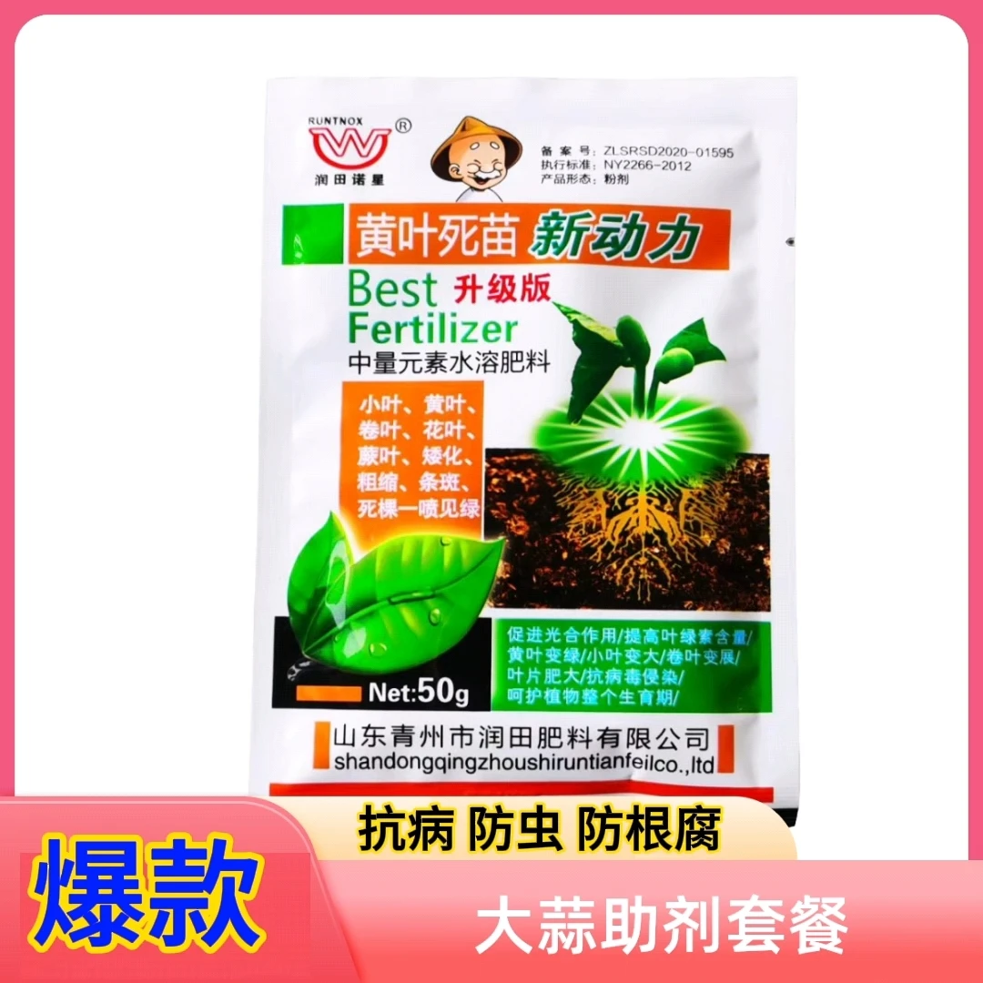 大蒜枯黄干尖白叶根腐防虫助剂套餐