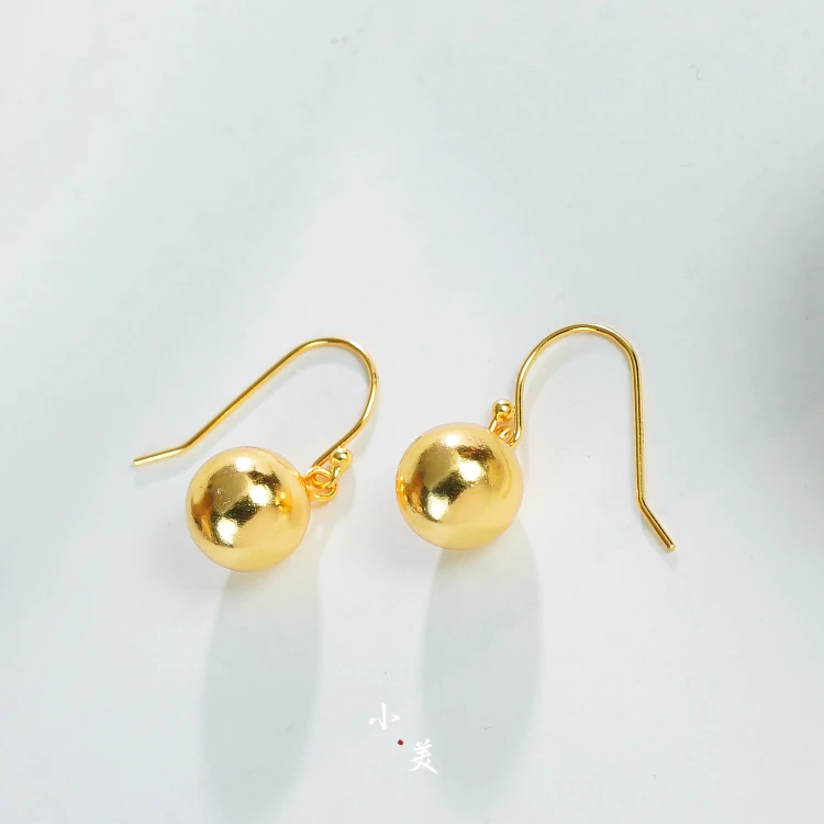 925银耳饰 光珠耳钩耳环10mm S3056