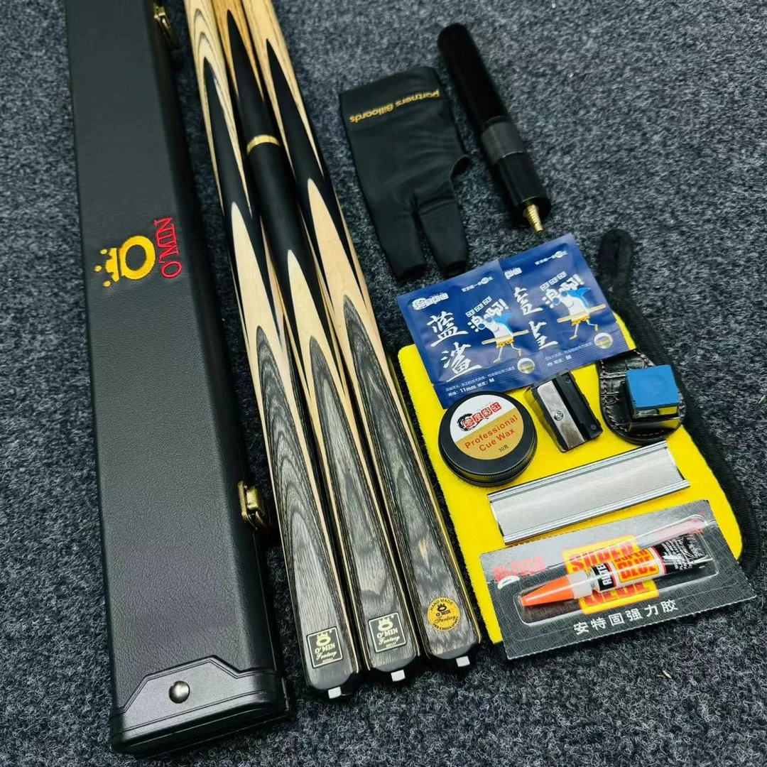 O'MIN奥秘梦幻台球杆黑8桌球杆小头斯诺克3/4中式黑八单支中头杆