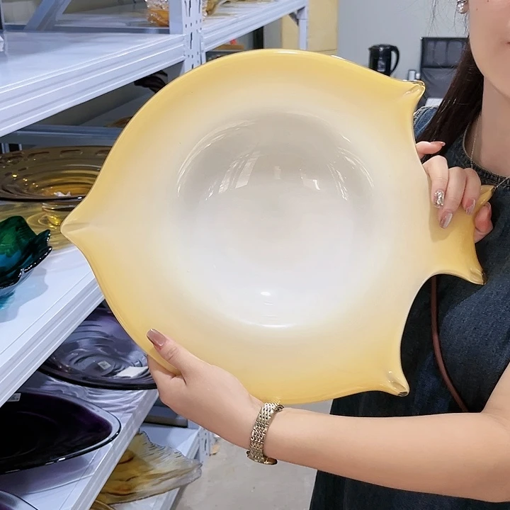 小鱼造型琉璃果盘
