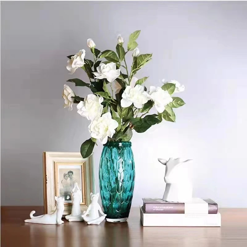 琉光水波点玻璃花瓶手工圆点创意花器客厅干花插花鲜花装饰品花器