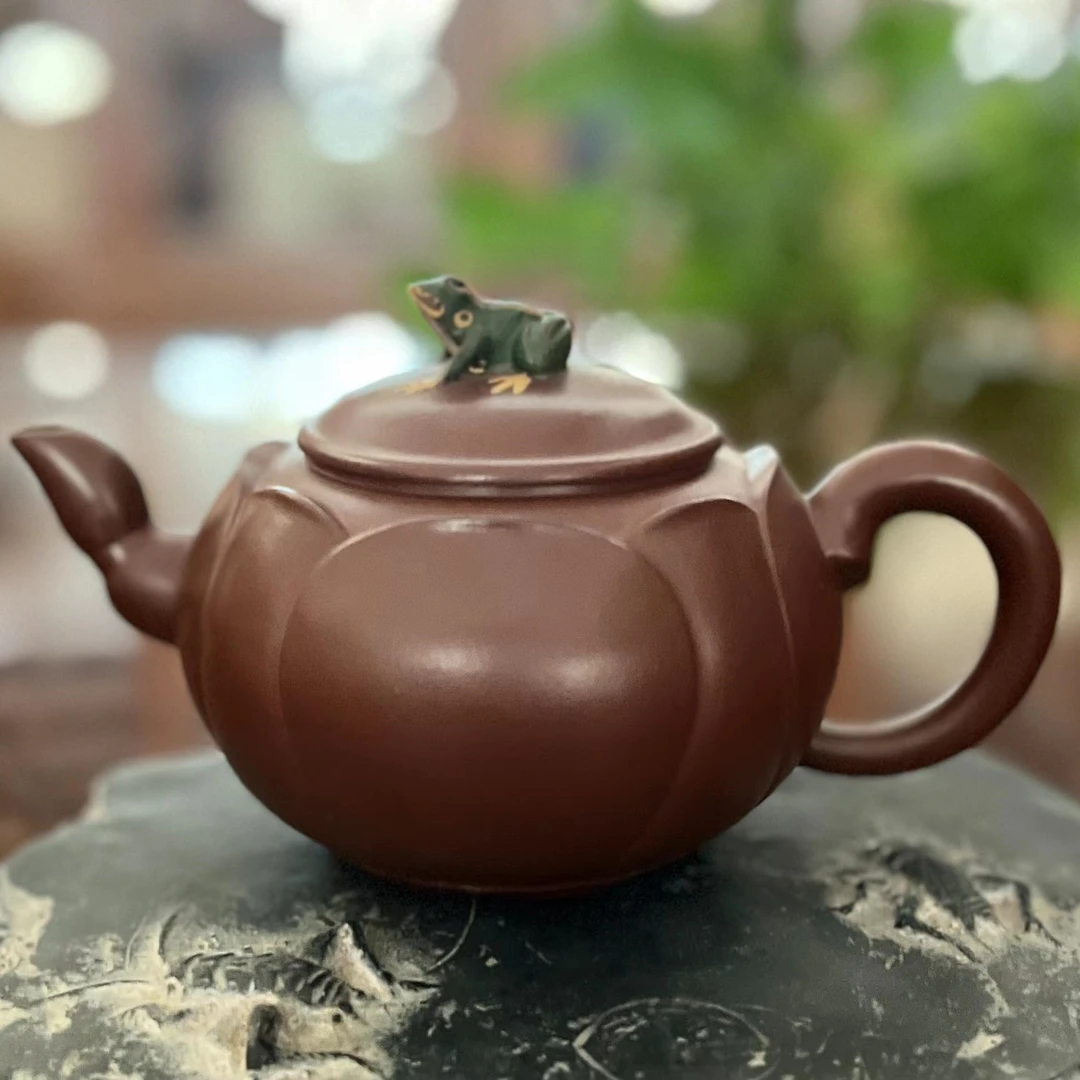 青蛙莲子壶  半手工制作  大容量420cc左右精品壶器 原矿紫砂壶