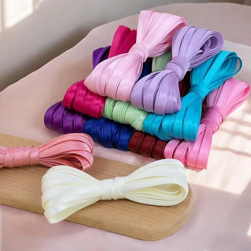 旗袍包边条1CM单色仿真丝三折滚边滚条免烫43种色丁辅料颜色绿色