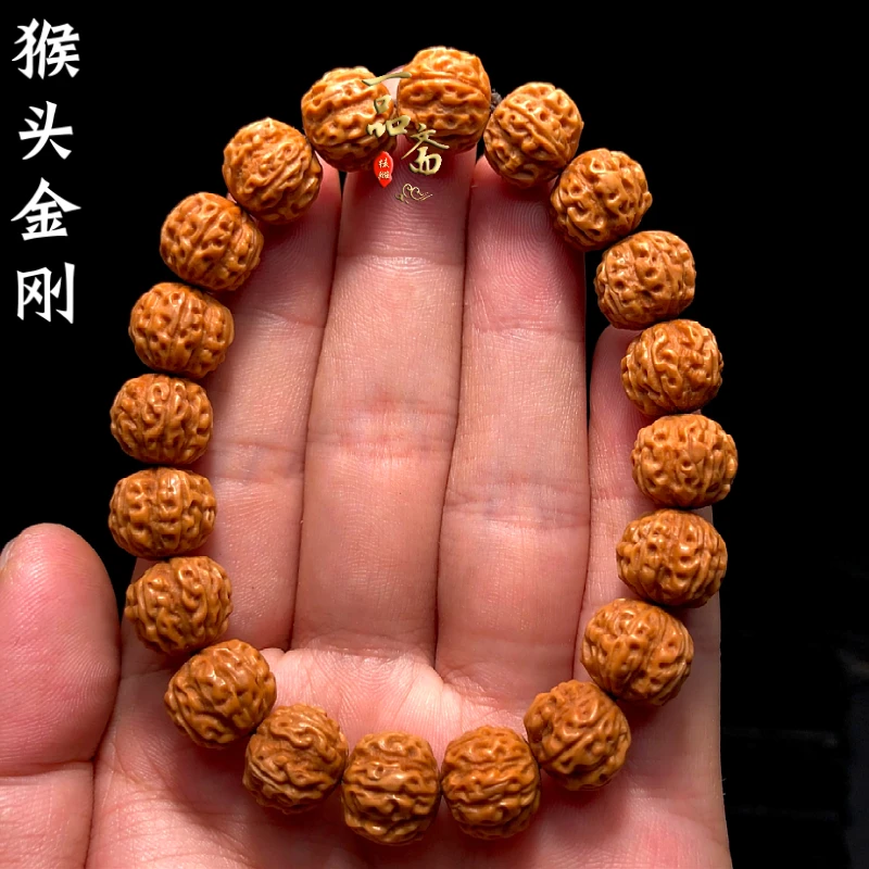 金刚菩提精品猴头手串男款盘玩高端土豪文玩核桃小尺寸男士京八棱