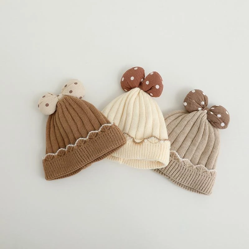 【玟悦】宝宝针织毛线帽秋冬天婴儿帽子冬季可爱婴幼儿保暖针织帽