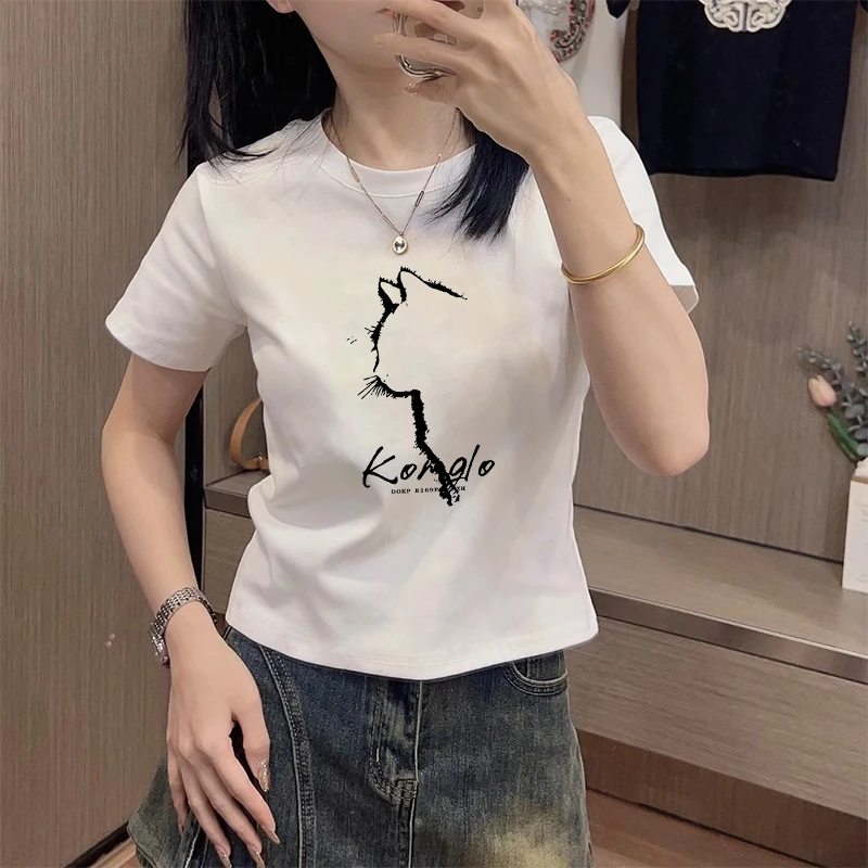 白色打底衫夏季百搭显瘦上衣女夏季短款时尚修身网红休闲短袖t恤