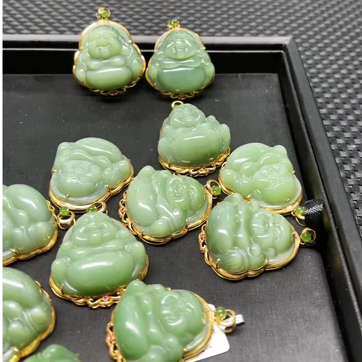 【老郑家】18K金和田玉佛公吊坠 多样性发1件不带链 922