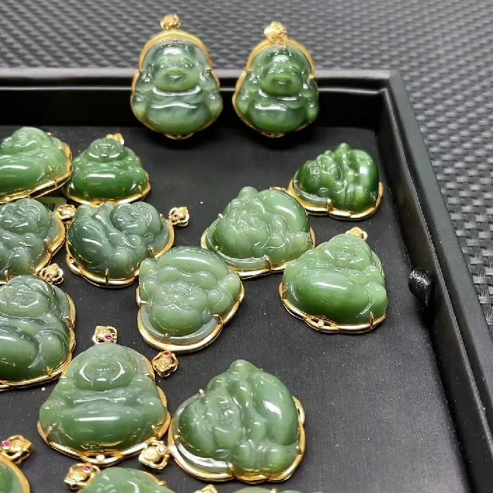 【老郑家】18K金和田玉佛公吊坠 多样性发1件不带链 793