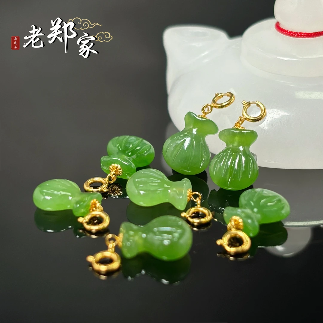 【老郑家】18k金和田玉吊坠  多样性发1件不带链 2911