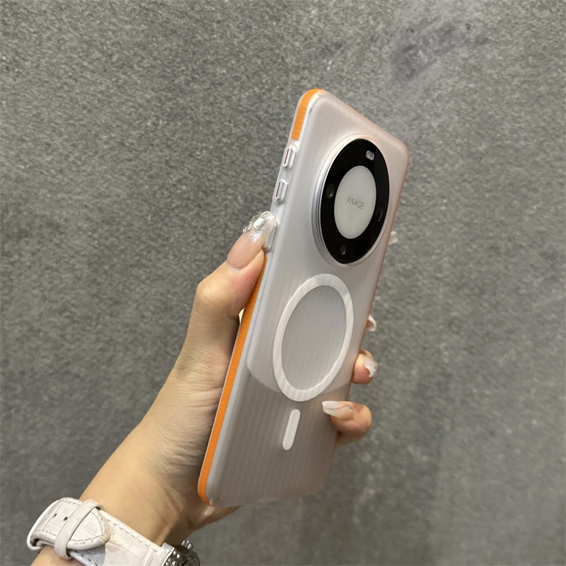 适用于华为mate60手机壳mate60pro保护套磁吸透明男女硬高档简约