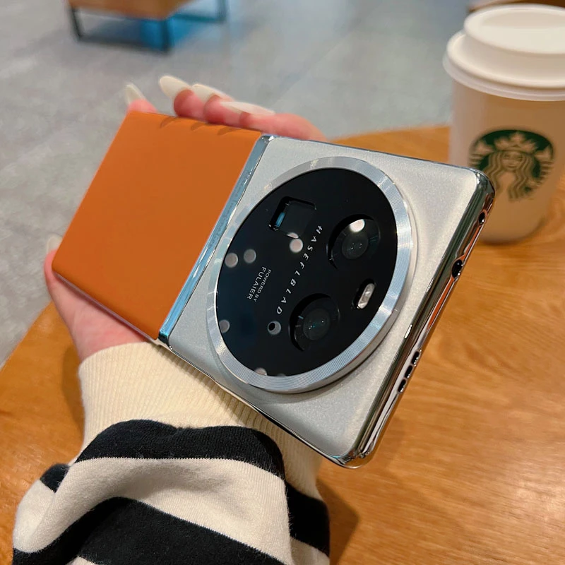 oppofindx6手机壳findx6pro保护套男女士新款素皮超薄个性高级感