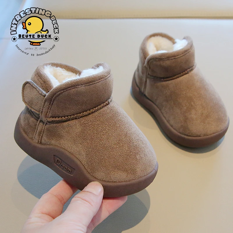 BEUTE DUCK儿童雪地靴宝宝冬天鞋子加厚女童短靴男童保暖小孩防滑