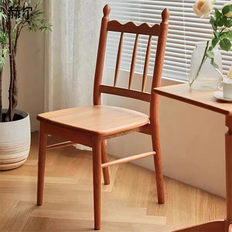 北美樱桃木猫儿椅餐椅书椅