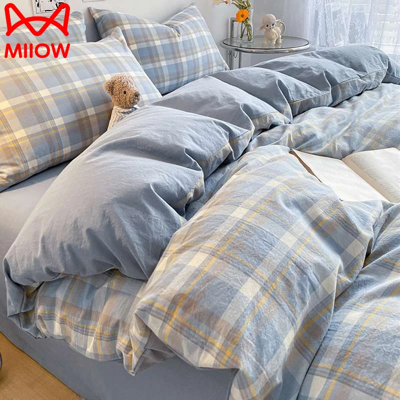 纯棉四件套100全棉床单被套水洗棉学生宿舍三件套床上用品夏季笠