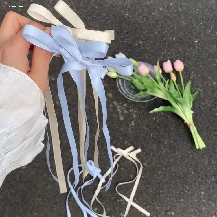 公主夹子甜酷法式超仙ins新款氛围早春清新蝴蝶结丝带发夹女夏季