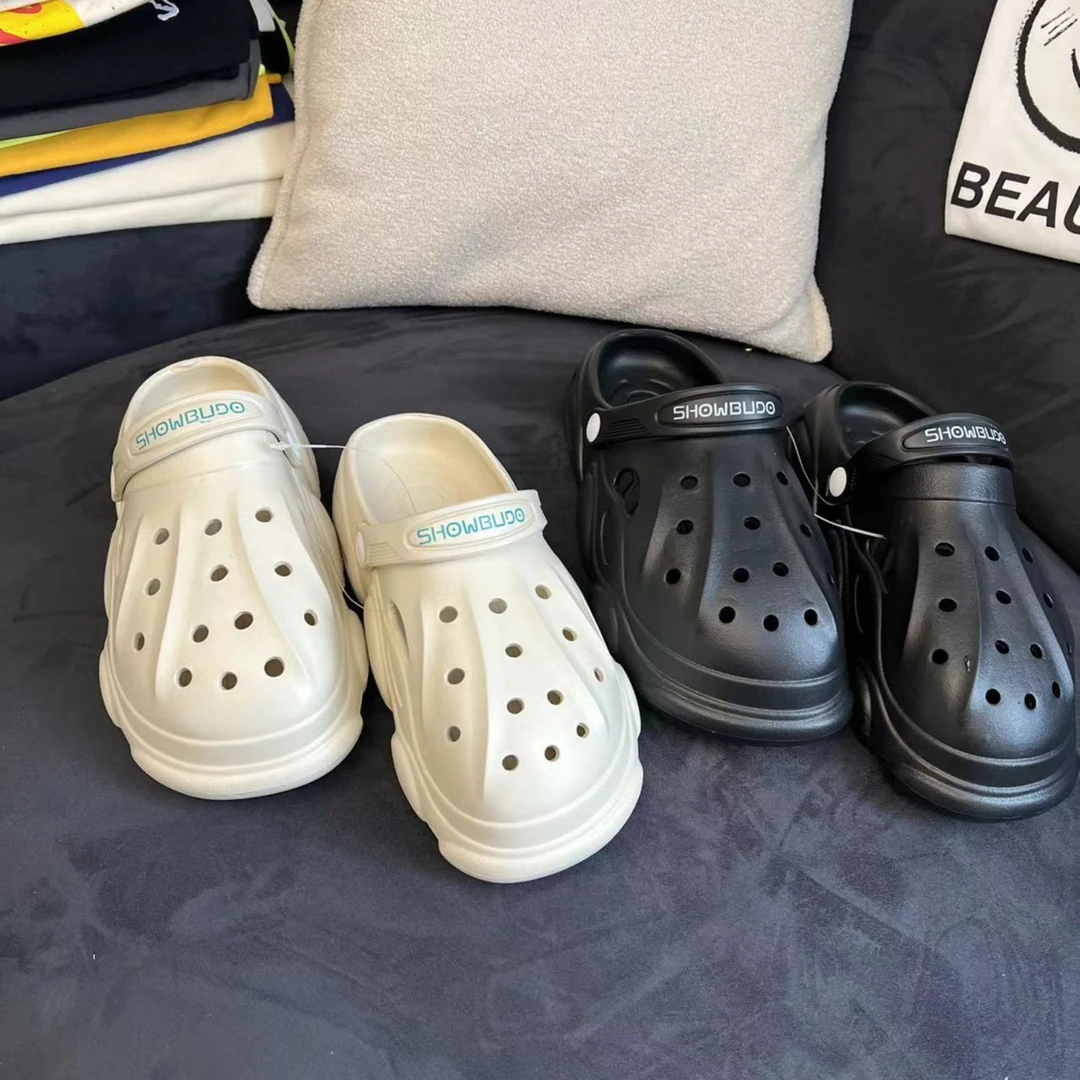 【WQWMM】欧美潮牌包头拖鞋外穿时尚洞洞鞋夏季沙滩户外简约25A7799