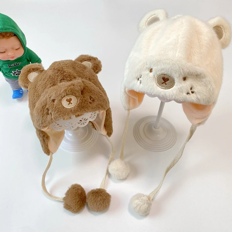 宝宝帽子冬季韩版男女童婴儿毛绒帽保暖护耳秋冬款儿童帽0-2岁