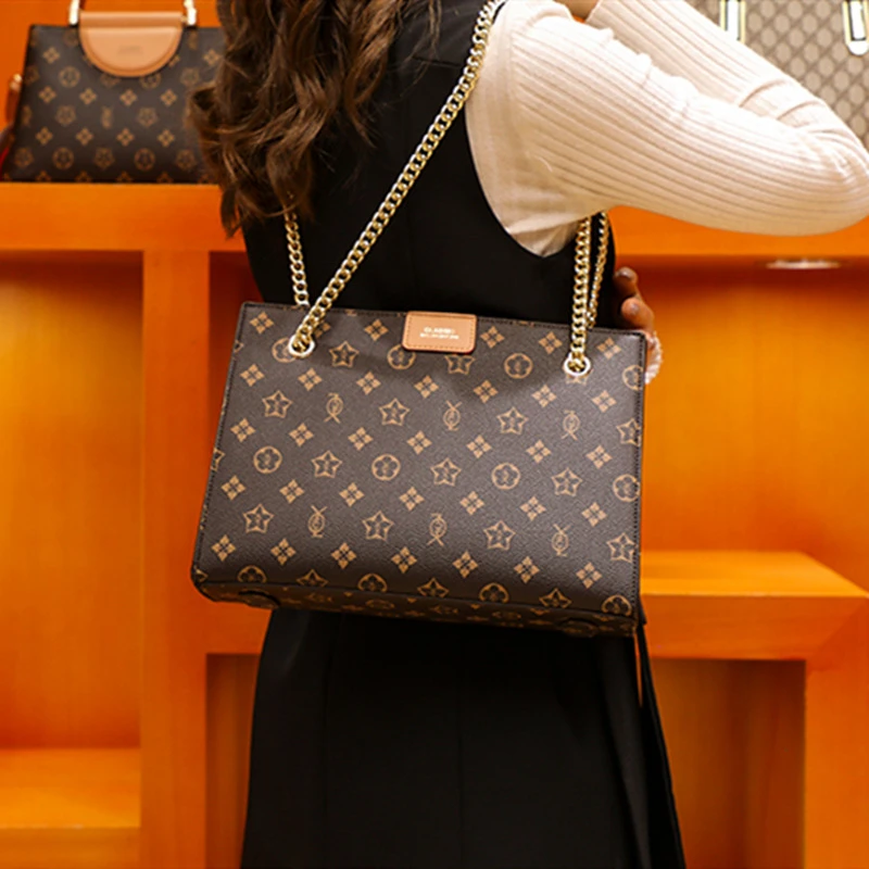 女包2024新款女包时尚百搭单肩包斜挎包大包潮托特包腋下链条包B