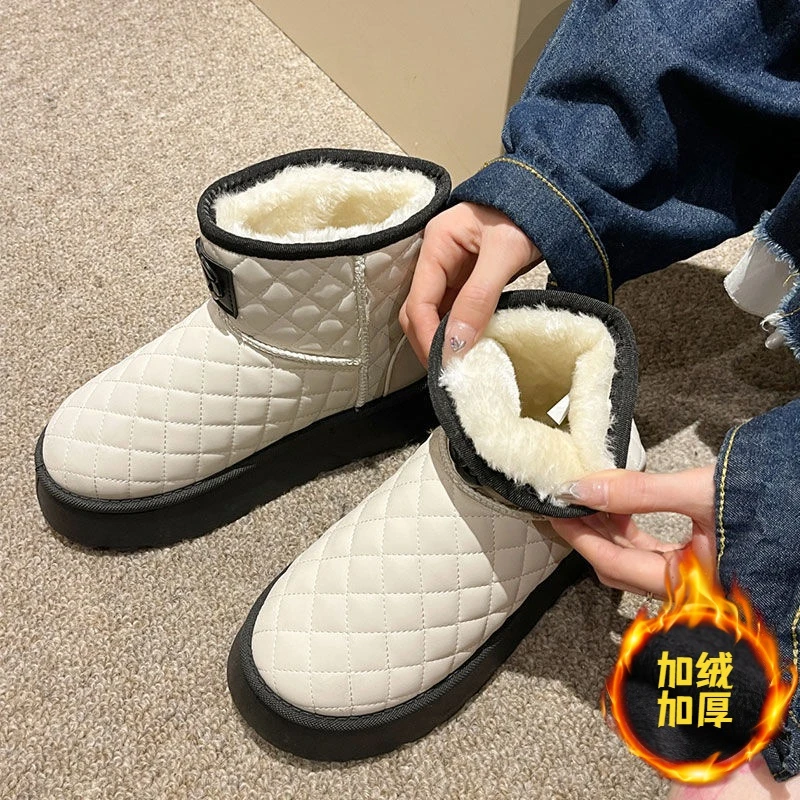 回力潮品女鞋雪地靴女新款洋气时尚保暖棉鞋加绒加厚防水防滑女款