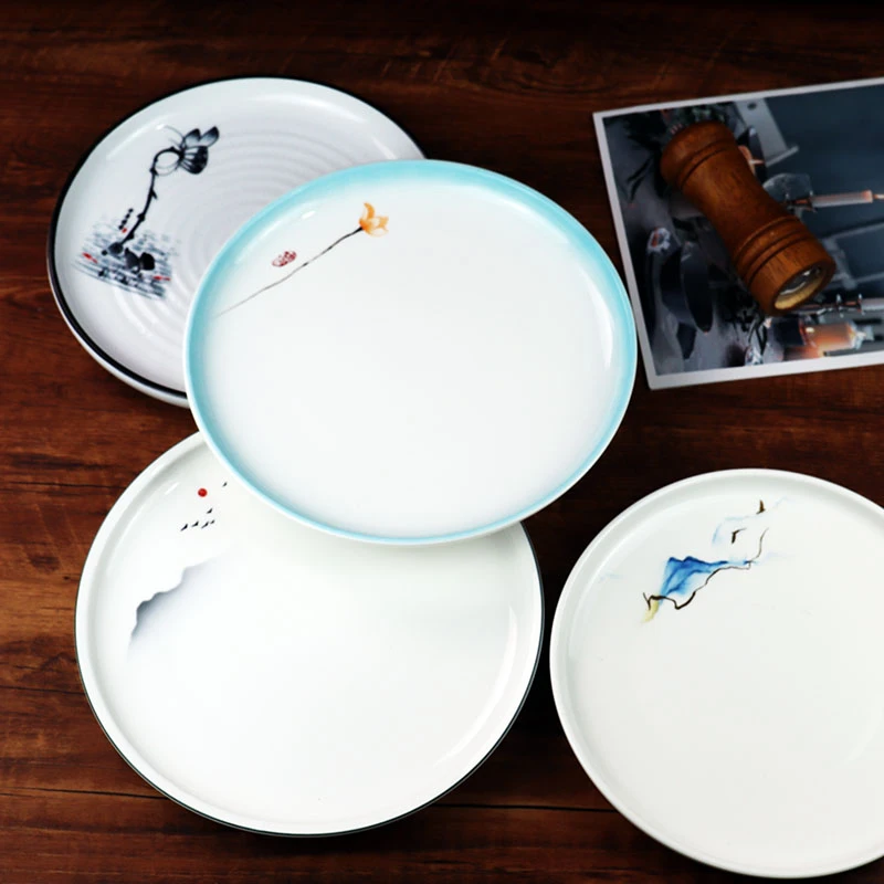 陶瓷平盘家用菜盘创意西餐牛排盘子餐厅酒店餐具浅盘大圆盘点心盘