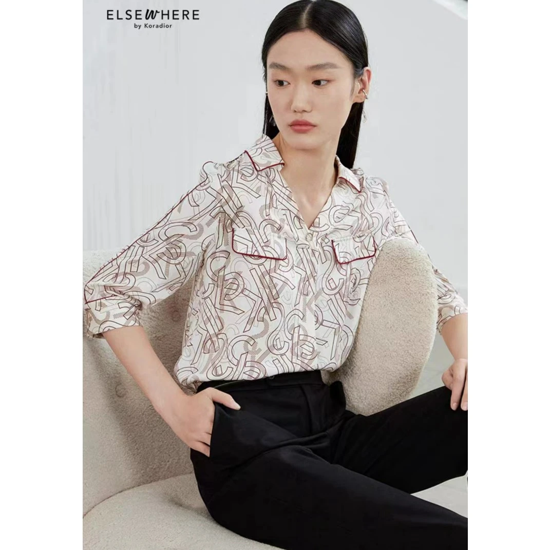 KS珂思 交织标语上衣