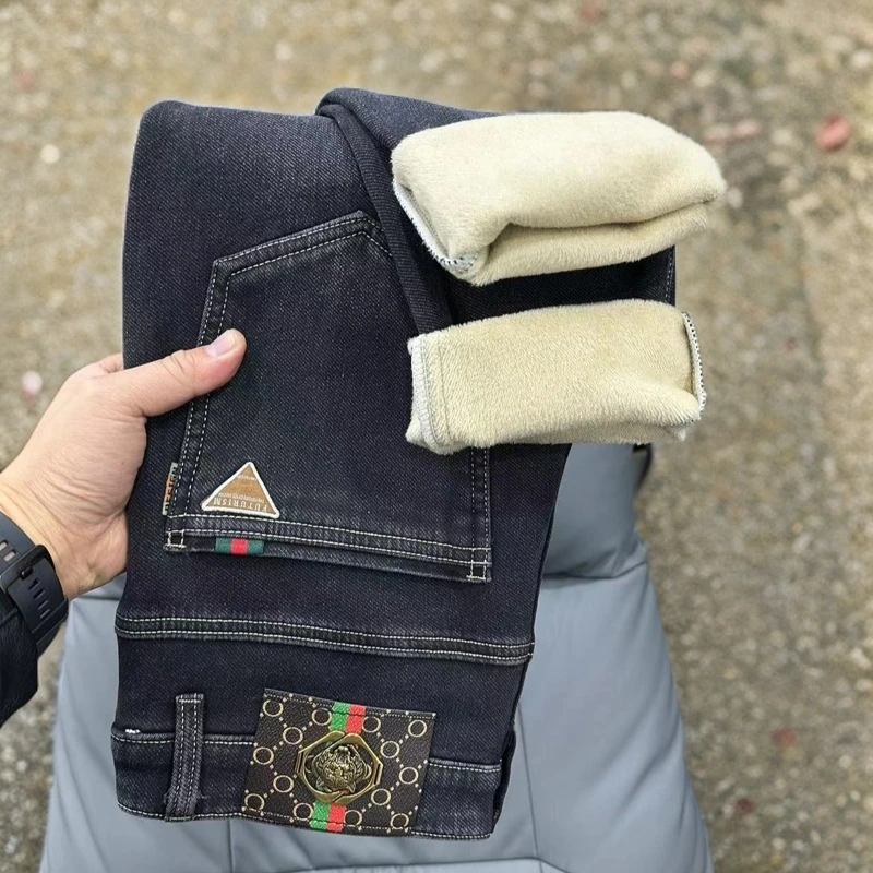 男士春季新款高品质百搭弹力时尚水洗修身小直筒潮流牛仔裤