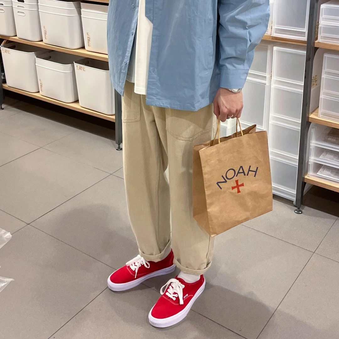 春秋100%棉基础大口袋宽松阔腿韩版百搭休闲长裤日系纯色休闲裤