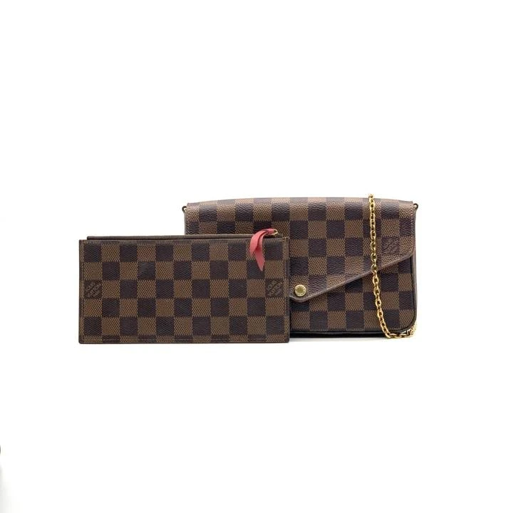 95新 LouisVuitton/路易威登 牛奢网/LV/棕棋盘格三合一/奢侈单肩