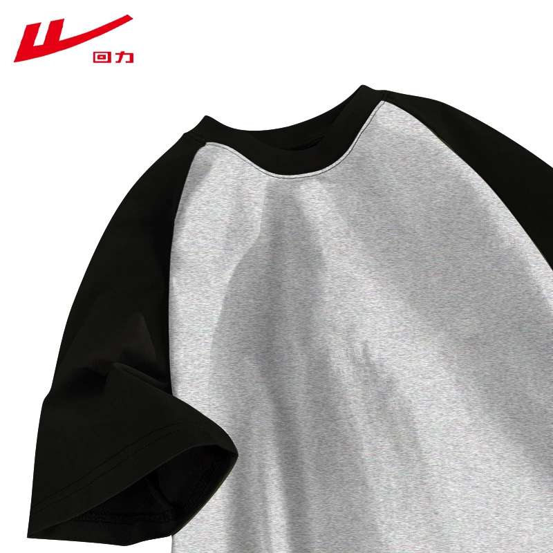 回力韩版重磅纯棉插肩短袖t恤男女2025夏季宽松休闲学生情侣上衣