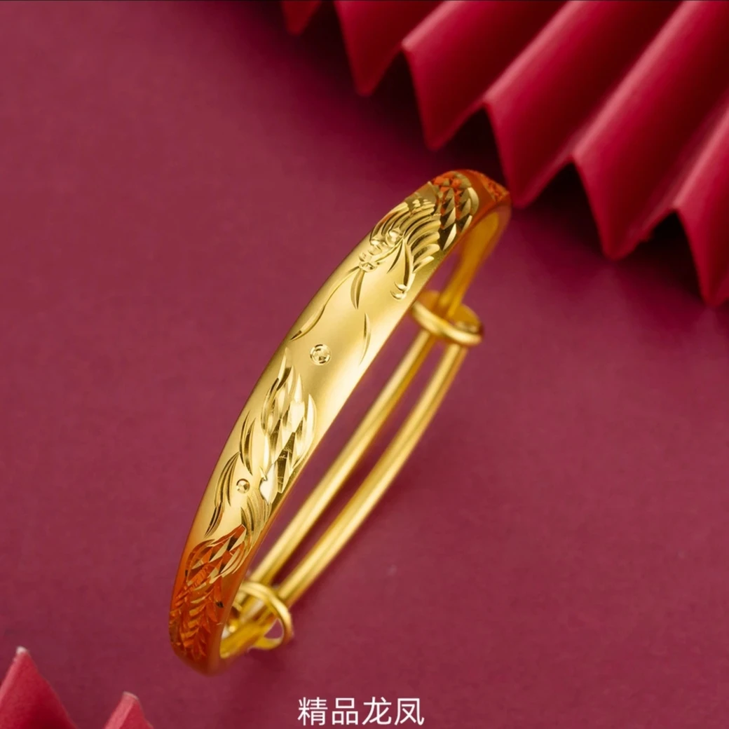 合金手镯 精工龙凤推拉手镯时尚百搭潮流