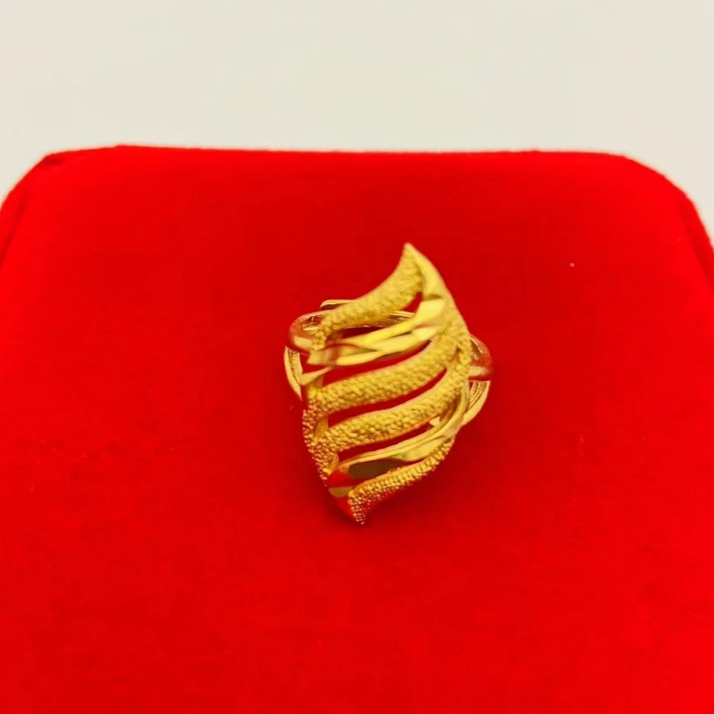 合金戒指 精工一夜暴富女款戒指时尚百搭潮流款