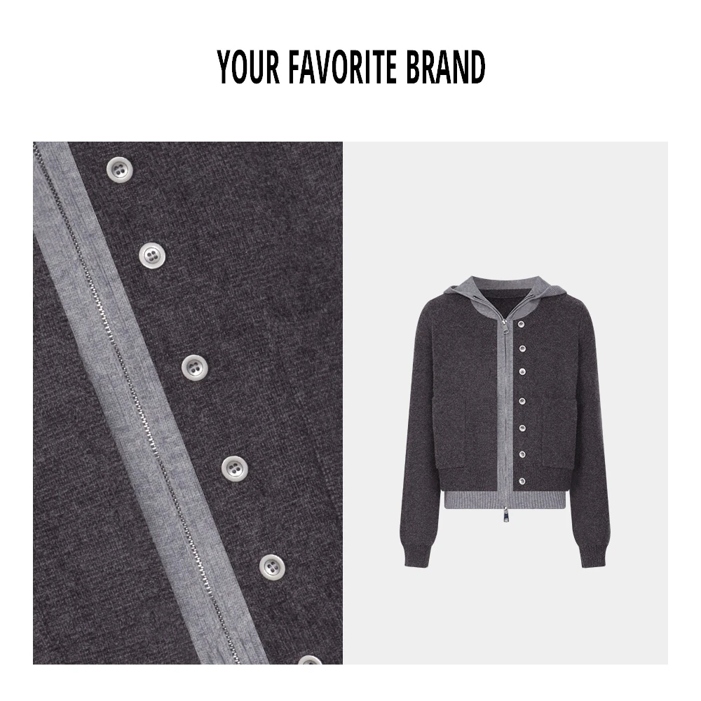 【冬日宿命】休闲百搭连帽时尚针织上衣B2D820032