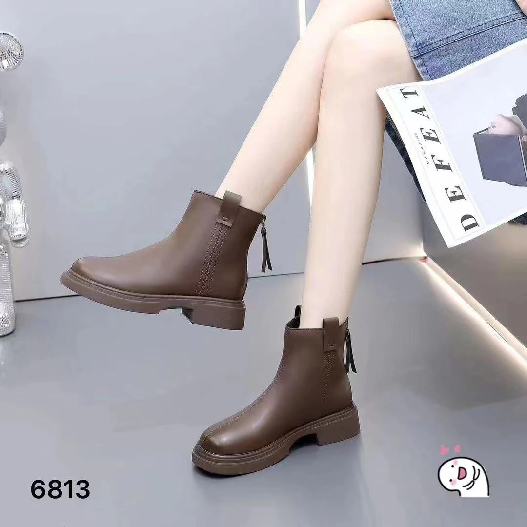 6813时尚百搭橡胶底兔耳朵瘦瘦靴6813