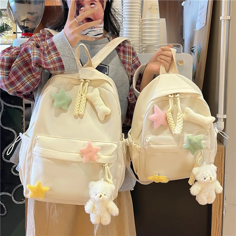 书包女生高中生大学生简约百搭少女少年迷你双肩包双肩轻便背包