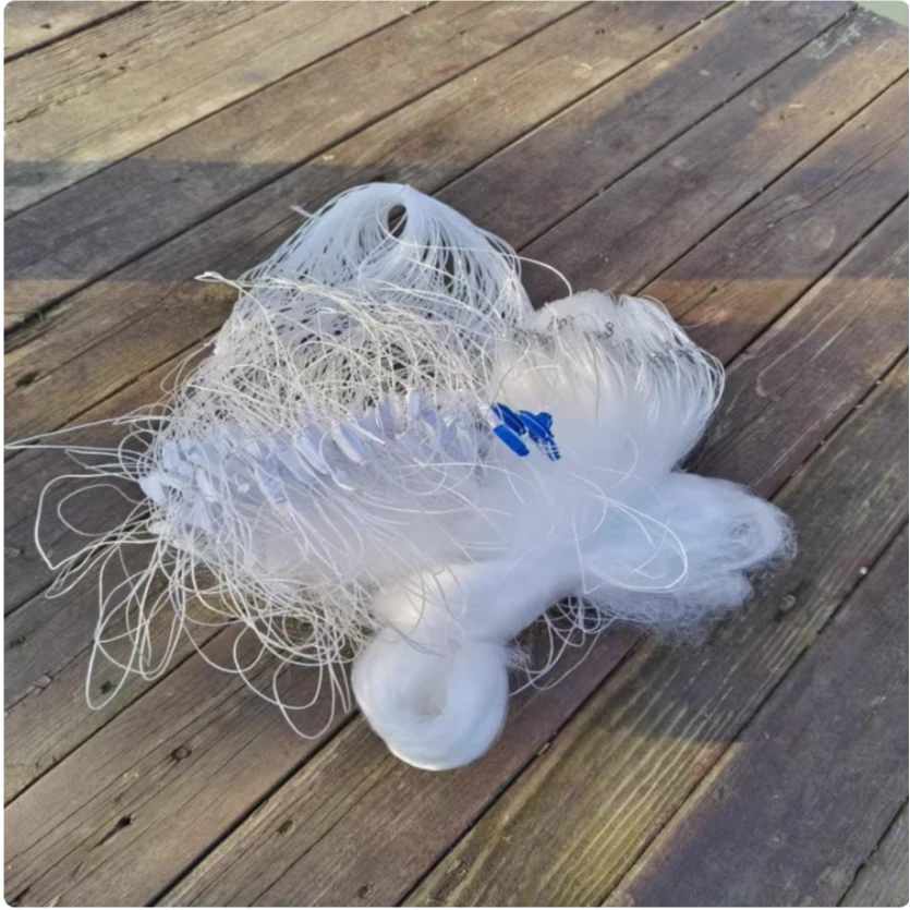 软丝小套拎纲网沉网三层渔网粘网鲫鱼网鲤鱼提纲捕鱼网丝网河挂网