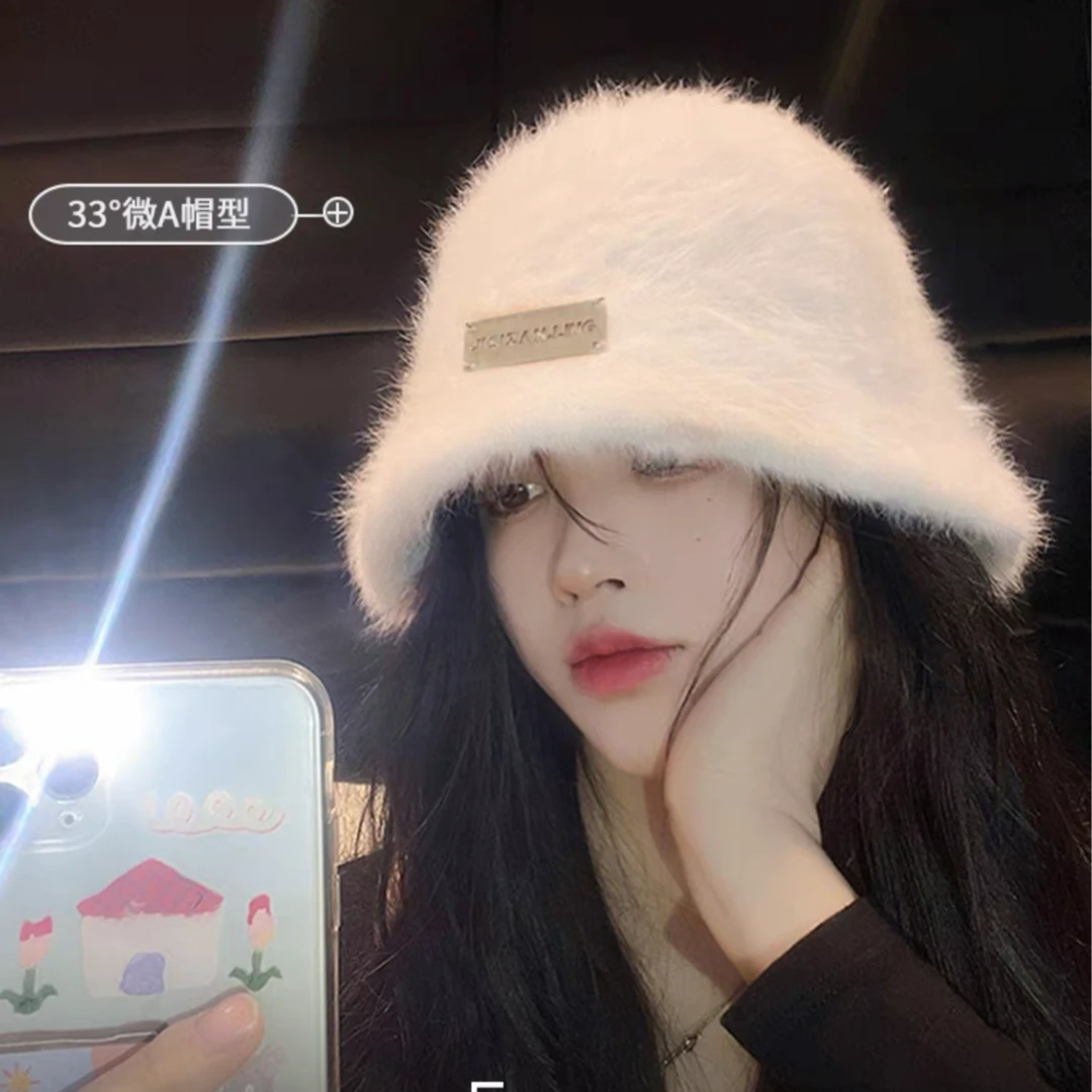 2023爆款渔夫帽显脸小大头围盆帽网红针织百搭保暖韩版时尚