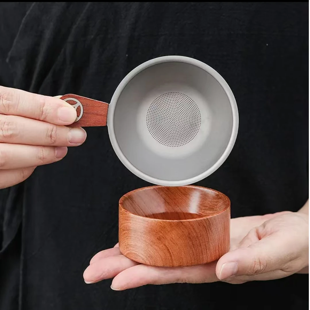 纯钛茶漏茶滤千孔茶叶过滤网泡茶过滤器茶水分离器高档过滤网