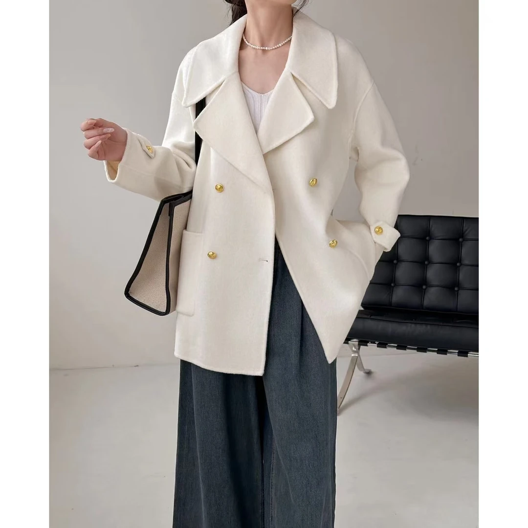 2024新款气质轻奢绵羊毛大衣外套3998YT