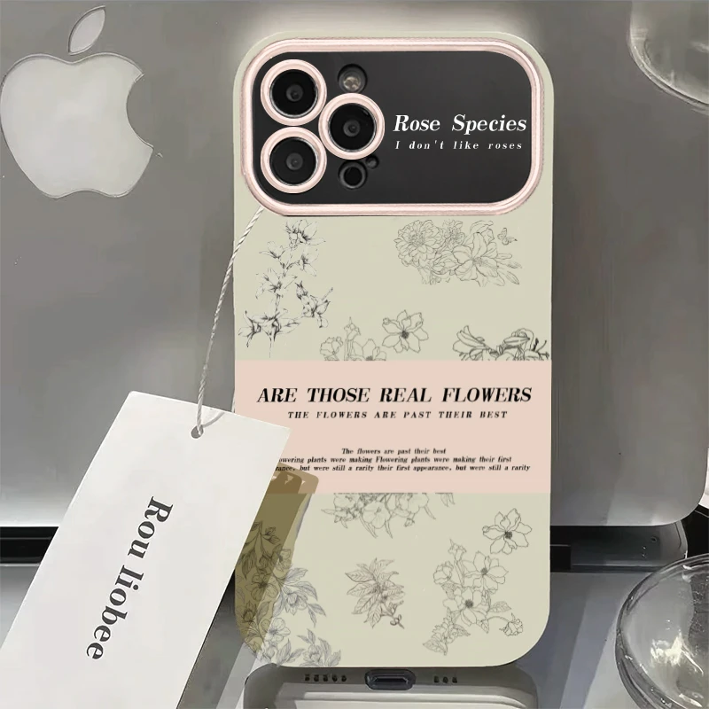 线条花花大视窗适用苹果15/14promax手机壳13华为/vivo/小米/oppo
