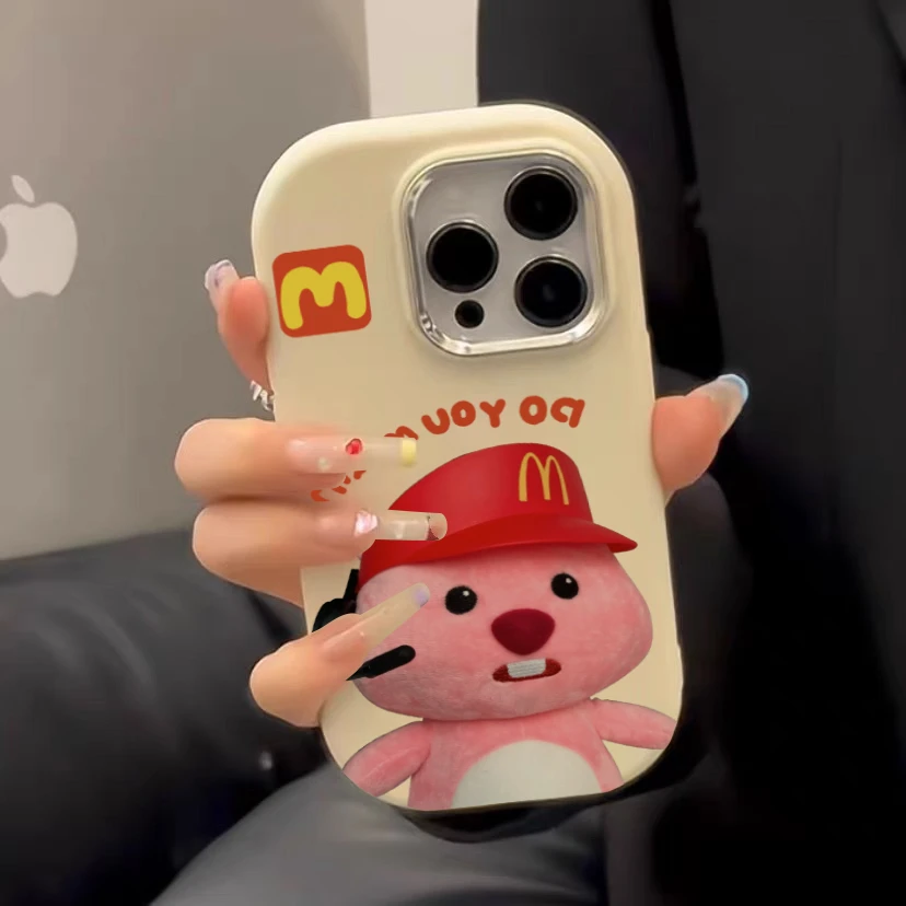 M帽可爱卡通适用苹果15手机壳iphone13/14promax防摔12/11全包女