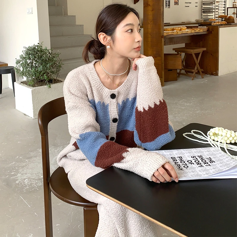睡衣女软绵绵冬季女半边绒2023年新款休闲保暖可外穿家居服套装